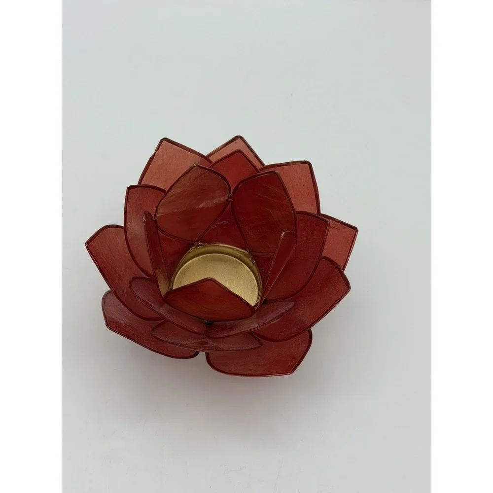 Vintage Handcrafted lotus flower tealight candle Holder